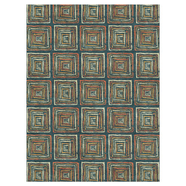 Diego Orange & Navy in 9' x 12' Size