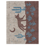 Desert Coyote Dark Red Clay & Dusty Blue in 9' x 12' Size