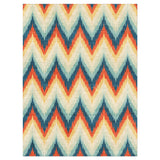 Firekat Blue & Orange in 9' x 12' Size