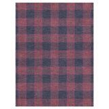 Buffalo Plaid Maroon & Navy in 9' x 12' Size