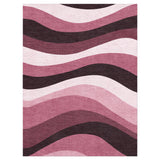 Sinuous Maroon Monochrome in 12x9ft Size