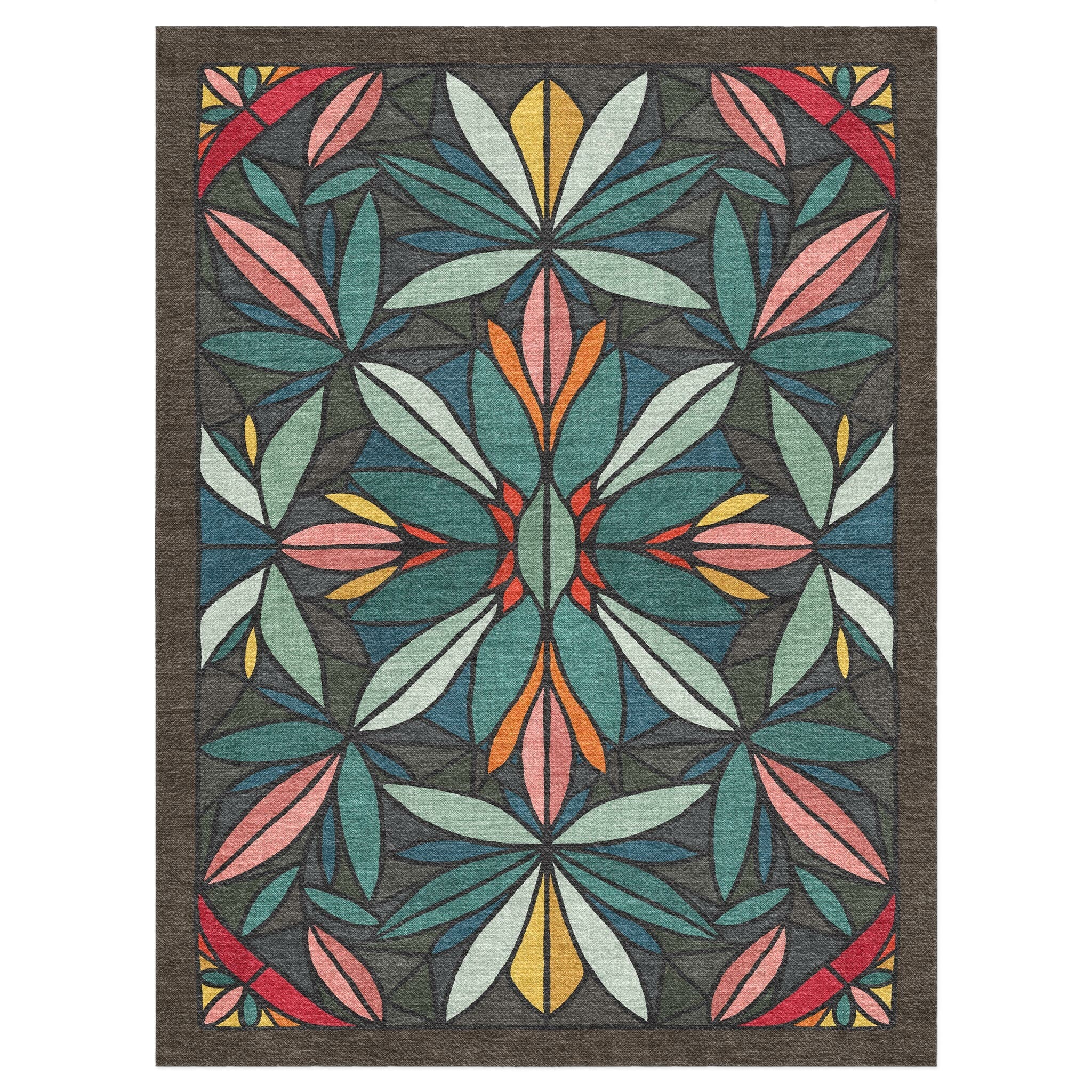 Multicolor Throw Rugs Thierry Multicolor Area Rug – Undrfoot Rugs