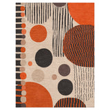 Charl Orange & Taupe in 9' x 12' Size