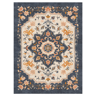 Louanne Navy & Orange in 12x9ft Size