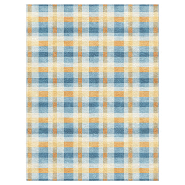 Monroe Plaid Blue & Yellow in 12x9ft Size