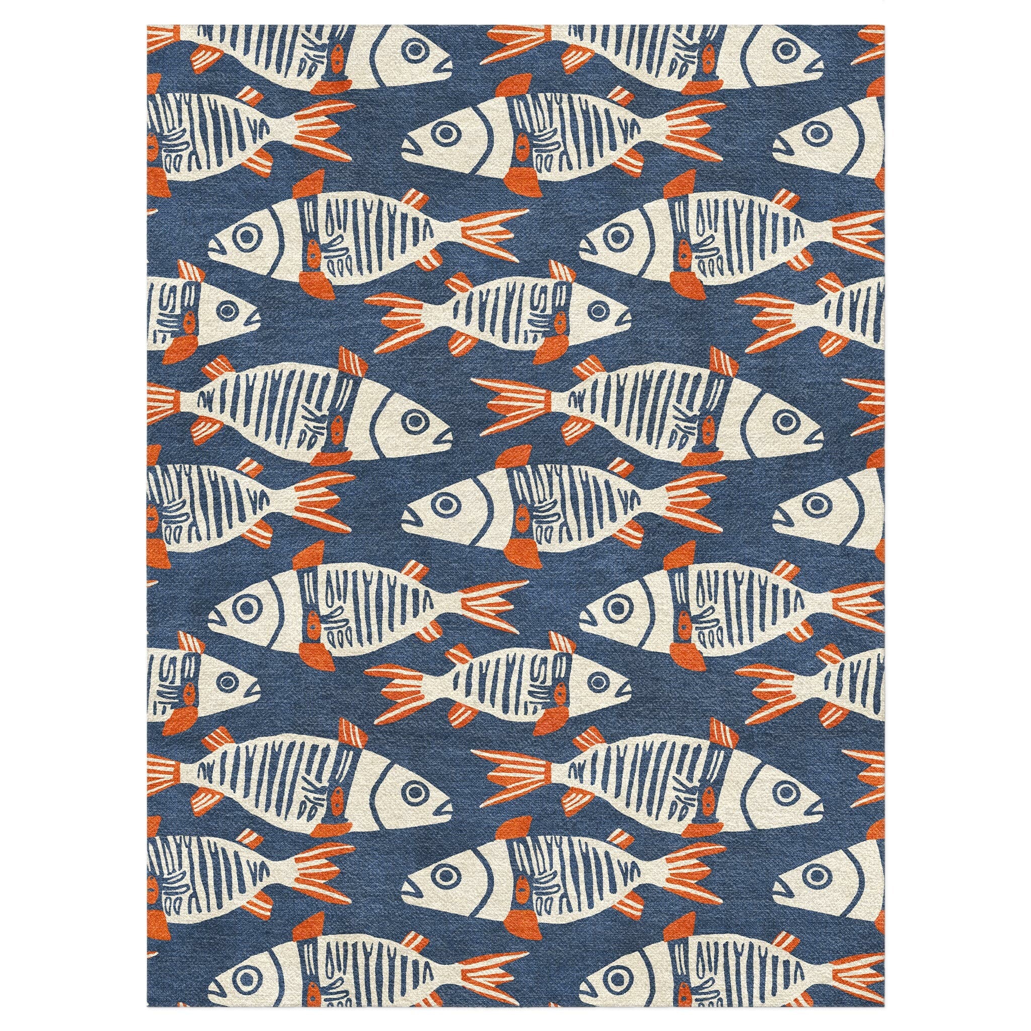 Tribal Fish Area Rug – Undrfoot Rugs