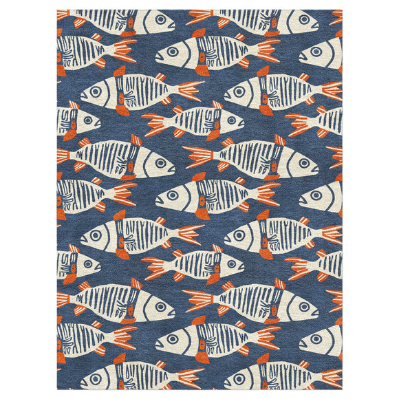 Tribal Fish Area Rug – Undrfoot Rugs