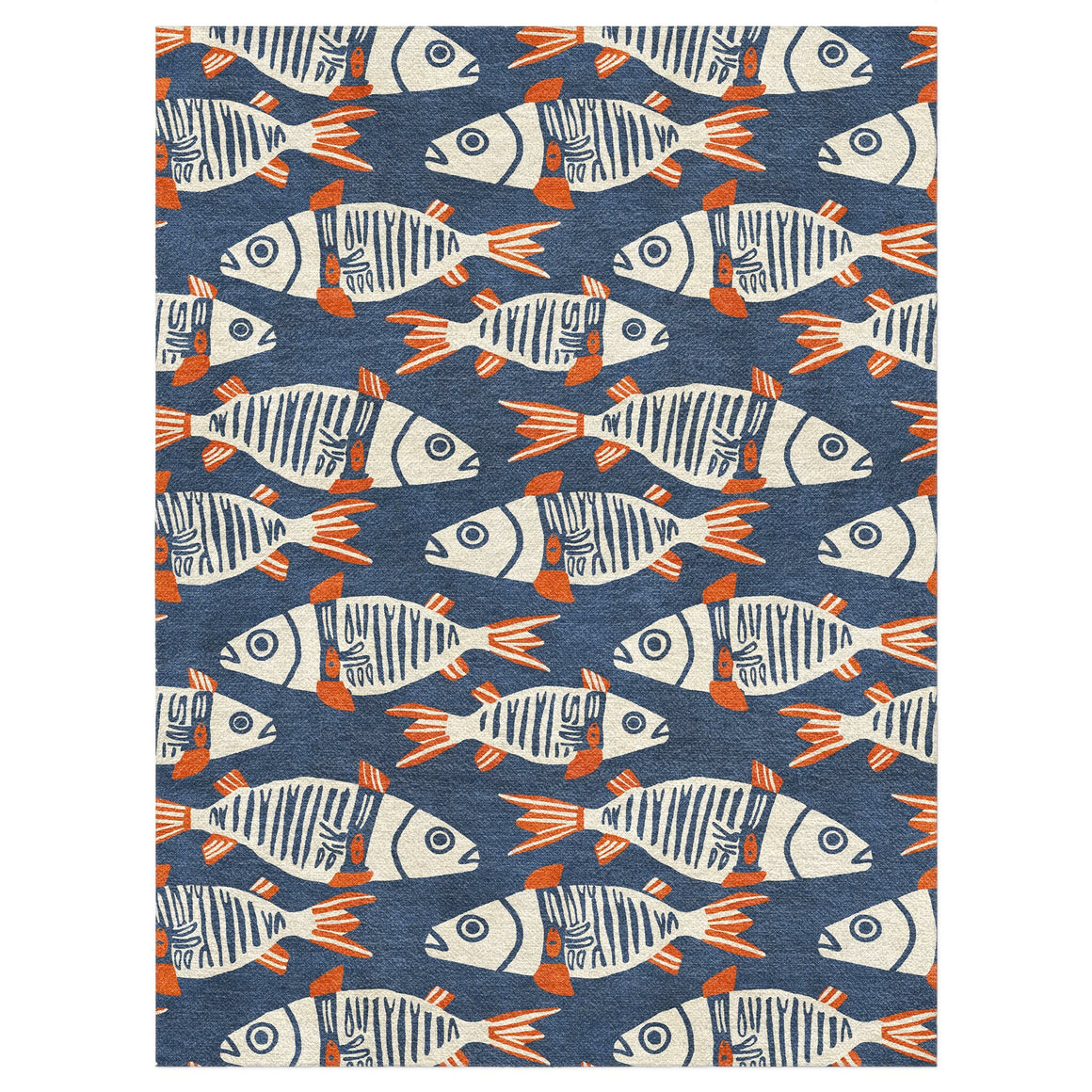 Tribal Fish Area Rug – Undrfoot Rugs