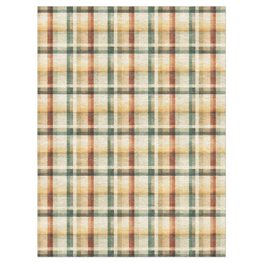 Madras Plaid Taupe & Green in 12x9ft Size