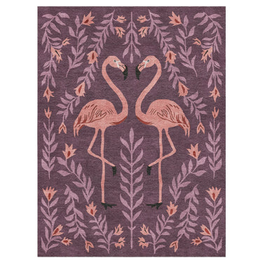 Flamingo Friends Purple in 9' x 12' Size