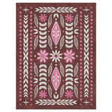 Topanga Burgundy & Pink in 9' x 12' Size