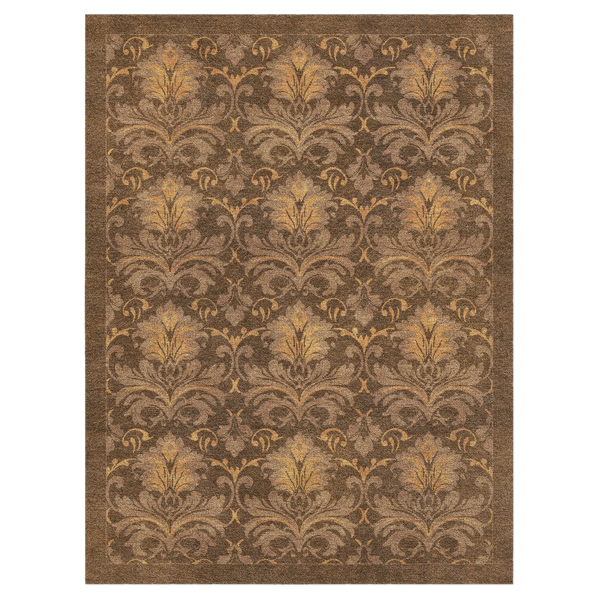 Umbridge Rug Agnes Damask Umber Brown Area Rug – Undrfoot Rugs