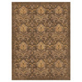 Agnes Damask Umber Brown in 9' x 12' Size