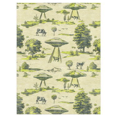 UFO Cow Abduction Toile in 9' x 12' Size