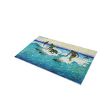 Surfers Sharing Wave by Charles Bartlett in 17" x 24" Size
