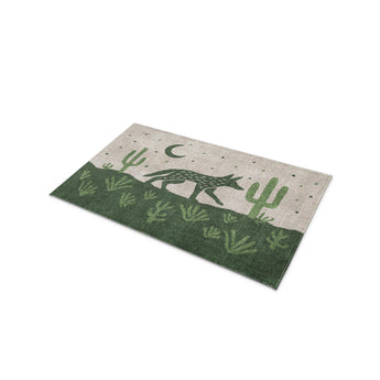 Desert Coyote Forest & Moss Green in 17" x 24" Size