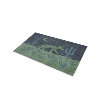 Desert Coyote Midnight Blue & Sage Green in 17" x 24" Size
