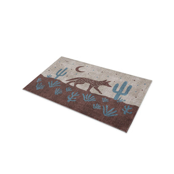 Desert Coyote Dark Red Clay & Dusty Blue in 17" x 24" Size