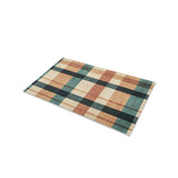 Brenton Plaid Taupe & Teal in 17" x 24" Size