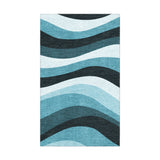 Sinuous Teal Monochrome in 18x30in Size