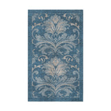 Agnes Damask Denim Blue in 1.5' x 2.5' Size