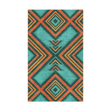 Pancho Turquoise & Vermillion in 18x30in Size