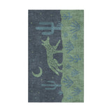 Desert Coyote Midnight Blue & Sage Green in 1.5' x 2.5' Size