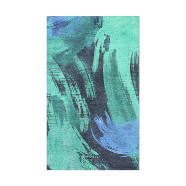 Tethys Navy & Seafoam in 18x30in Size