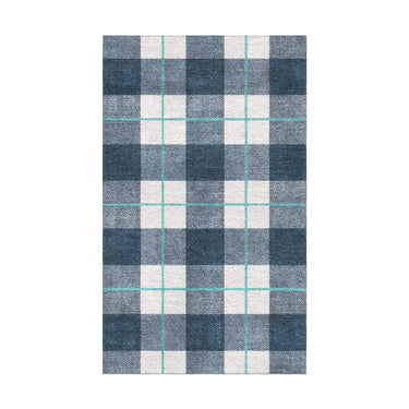 Wallace Plaid Blue & Teal in 18x30in Size