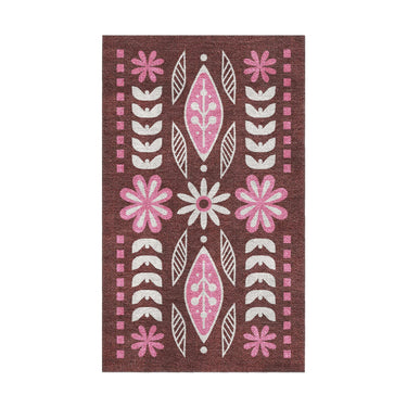 Topanga Burgundy & Pink in 1.5' x 2.5' Size