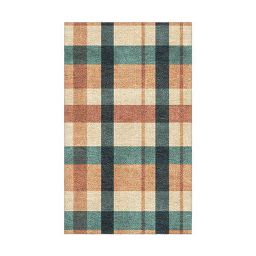 Brenton Plaid Taupe & Teal in 1.5' x 2.5' Size