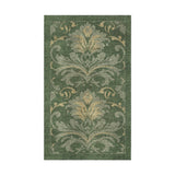 Agnes Damask Deep Olive Green in 1.5' x 2.5' Size