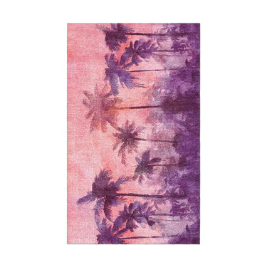 Sunset Palms Pink & Purple in 1.5' x 2.5' Size