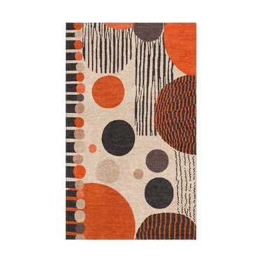 Charl Orange & Taupe in 1.5' x 2.5' Size