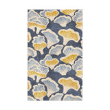 Oyster Mushrooms Blue & Gold in 18x30in Size