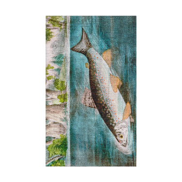 Hooked Fish in 18x30in Size