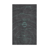 Solar System Dark Charcoal & Teal in 1.5' x 2.5' Size
