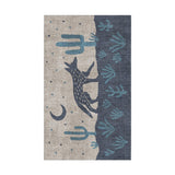 Desert Coyote Midnight & Dusty Blue in 1.5' x 2.5' Size
