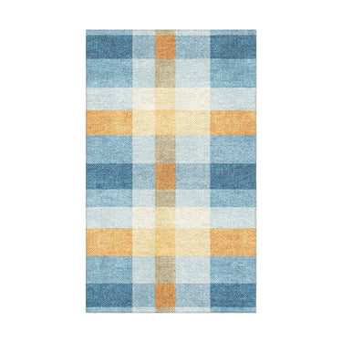 Monroe Plaid Blue & Yellow in 18x30in Size