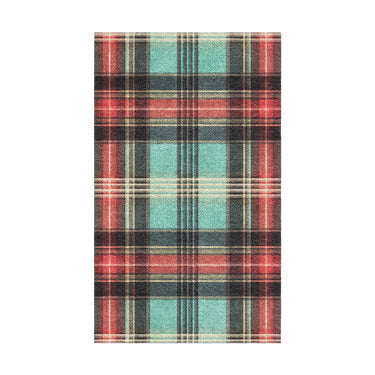 Feguson Plaid Teal & Red in 1.5' x 2.5' Size