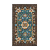 Miriam Dark Teal & Brown in 1.5' x 2.5' Size