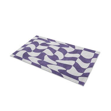 Twyla Checkered Periwinkle in 21" x 34" Size