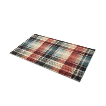 Monaghan Plaid Blue & Red in 21" x 34" Size