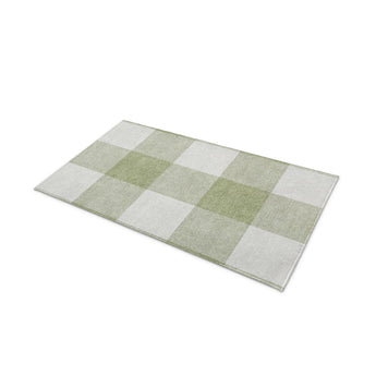 Buffalo Plaid Light Sage in 21" x 34" Size