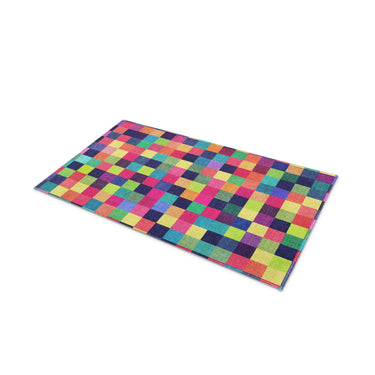 Pixel Mosaic Multicolor Vibrant in 21" x 34" Size