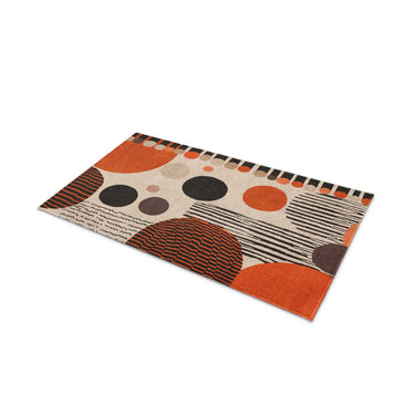 Charl Orange & Taupe in 21" x 34" Size