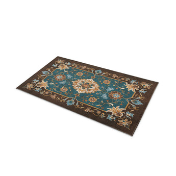 Miriam Dark Teal & Brown in 21" x 34" Size