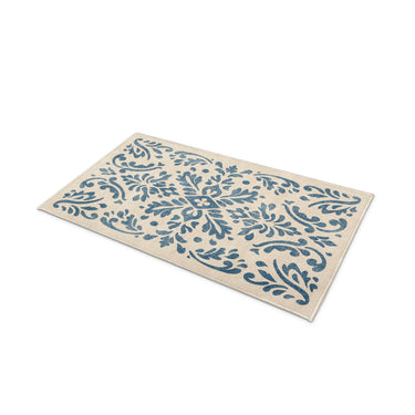 Floranna Ivory & Blue in 21" x 34" Size