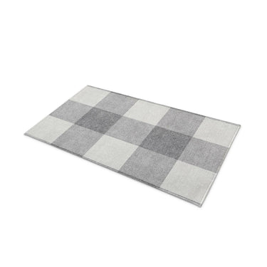 Buffalo Plaid Light Grey in 21" x 34" Size
