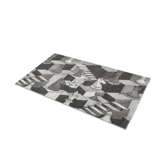 Harmon Surreal Chess Black & White in 21" x 34" Size